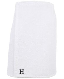 Linum Home 100% Turkish Cotton Terry Personalized Men's Bath Wrap - White