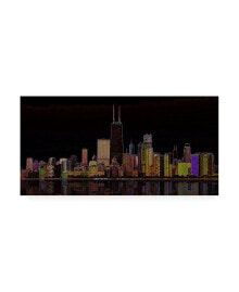 Trademark Global ellicia Amando Chicago Glowing Canvas Art - 19.5