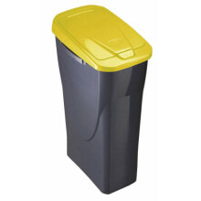 Recycling Waste Bin Mondex Ecobin Yellow With lid 25 L