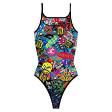 Купальники для плавания tURBO Stickers Colors Thin Strap Swimsuit