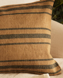 Cotton and jute cushion cover