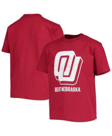 Boys Youth Crimson Oklahoma Sooners Game Of The Century 50th Anniversary Disco T-shirt