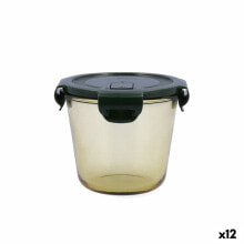 Hermetic Lunch Box Bidasoa Infinity Circular 700 ml Yellow Glass (12 Units)