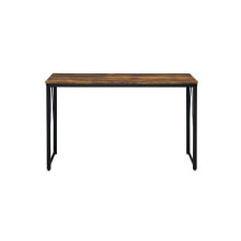 Simplie Fun zaidin Writing Desk, Weathered Oak & Black Finish