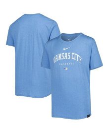 Nike big Boys and Girls Light Blue Kansas City Royals Authentic Collection Early Work Tri-Blend T-shirt
