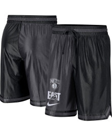 Nike men's Black, Anthracite Brooklyn Nets Courtside Versus Force Split DNA Performance Shorts