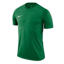 Женские кроссовки мужская футболка спортивная зеленая с логотипом Nike NK Dry Tiempo Prem JSY SS M 894230-302