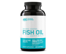 Рыбий жир и Омега 3, 6, 9 Optimum Nutrition Enteric-Coated Fish Oil Рыбий жир для здоровья сердца 300  мг 200 гелевых капсул