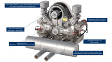 Детские наборы для исследований Franzis Verlag Porsche Carrera-Rennmotor Модель двигателя внутреннего сгорания 67550
