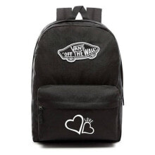 Женский спортивный рюкзак черный с логотипом VANS Realm Backpack - VN0A3UI6BLK - Custom Love Hearts
