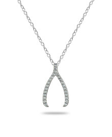 Подвеска Giani Bernini Wishbone CZ 18k Gold Plated or Sterling Silver купить онлайн