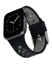 WITHit black and Gray Sport Silicone Band Compatible with 42/44/45/Ultra 49mm Apple Watch