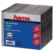 Hama CD Slim Box, black, pack of 25 pcs 1 диск (ов) Черный 00051167