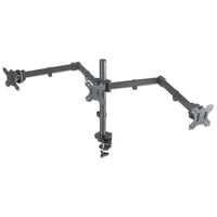 Manhattan TV & Monitor Mount - Desk - Double-Link Arms - 3 screens - Screen Sizes: 10-27