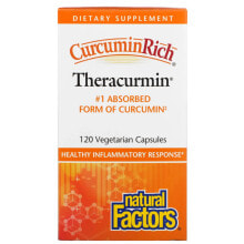 Natural Factors, CurcuminRich, Theracurmin, куркумин, 30 вегетарианских капсул