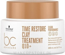 Haarmaske mit Coenzym Q10 - Schwarzkopf Professional Bonacure Time Restore Clay Treatment Q10+