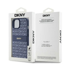 DKNY Dkhcp15Sprthslb iPhone 151413 6.1 Niebieski Leather Mono Stripe phone case