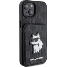 KARL LAGERFELD Klhcp15Ssakcnsck iPhone 151413 6.1 Saffiano Cardslots And Stand Monogram Choupette phone case