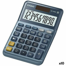 Калькулятор Casio MS-100EM Синий (10 штук)