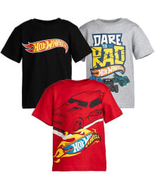 Купить детские футболки и майки для мальчиков Hot Wheels: Toddler Boys Toddler/Little/Big 3 Pack Graphic T-Shirts