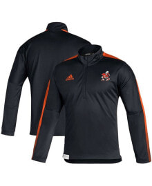 adidas men's Black Miami Hurricanes 2021 Sideline Primeblue Quarter-Zip Jacket