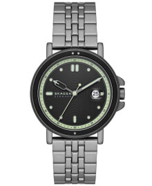 Skagen men's Signatur Sport Three Hand Date Gray Stainless Steel Watch 40mm