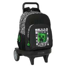 SAFTA Compact With Evolutionary Wheels Trolley Minecraft Backpack
