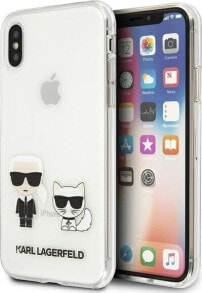 Karl Lagerfeld Karl Lagerfeld KLHCI65CKTR iPhone Xs Max hardcase Transparent Karl & Choupette