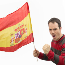 Карнавальные костюмы и аксессуары для праздника Испанский флаг с шестом (90 x 60 см)