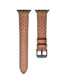 American Exchange men's Brown Silicone Strap Compatible for 42mm, 44mm Apple Watch