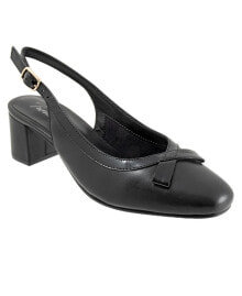Черные женские туфли на каблуке Trotters