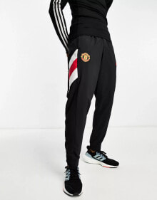 adidas Football – Manchester United FC Icons – Jogginghose in Schwarz