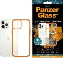 Чехол прозрачный с коричневым ободком iPhone 12 Pro Max PanzerGlass