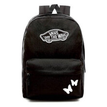 Женский спортивный рюкзак текстильный черный с логотипом VANS Realm Backpack szkolny Custom Butterfly - VN0A3UI6BLK