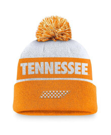 Nike men's White/Tennessee Orange Tennessee Volunteers Primetime Peak Cuffed Knit Hat with Pom