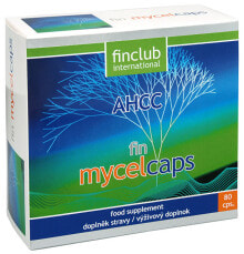 Грибы fin Mycelcaps AHCC Активное коррелированное соединение гексозы 80 капсул