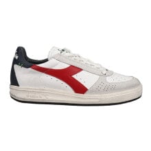 Купить мужская спортивная обувь Diadora: Diadora B.Elite H Leather Dirty Lace Up Mens White Sneakers Casual Shoes 174751