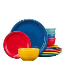 Fiesta vibrant Bistro Coupe 12 Pc. Dinnerware Set, Service For 4