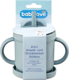 2in1 Snack- und Trinkbecher Silikon blau, 1 St