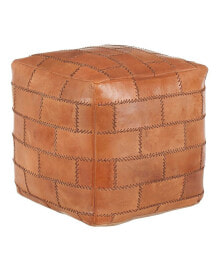 Lumisource cobbler Industrial Pouf in Leather by Lumisource