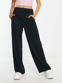 Женские брюки jDY wide leg tailored trousers co-ord in black
