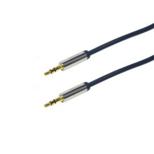LogiLink 3.5mm - 3.5mm 0.5m аудио кабель 0,5 m 3,5 мм Синий CA10050