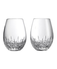 Waterford lismore Essence Stemless Red Wine Glasses 12 Oz, Set of 2