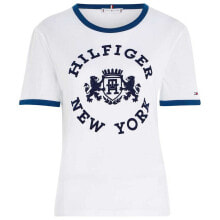 TOMMY HILFIGER Varsity Flock Regular Fit Short Sleeve T-Shirt