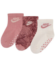 Nike baby Girls Grip Socks, Pack of 3