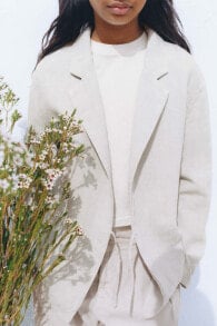 Crossover blazer with tie detail