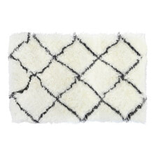 Carpet DKD Home Decor 120 x 180 x 5 cm Polyester White Rhombus
