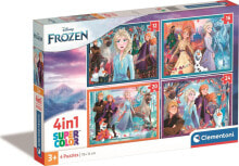 Clementoni CLE puzzle 4w1 SuperKolor Frozen 21518