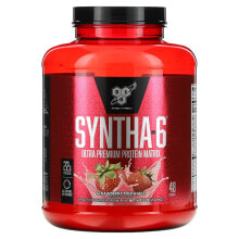 BSN, Syntha-6, протеиновая матрица премиального качества, клубничный коктейль, 2,27 кг (5 фунтов)