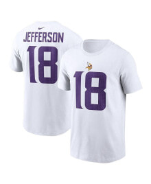 Nike men's Justin Jefferson White Minnesota Vikings Player Name and Number T-shirt